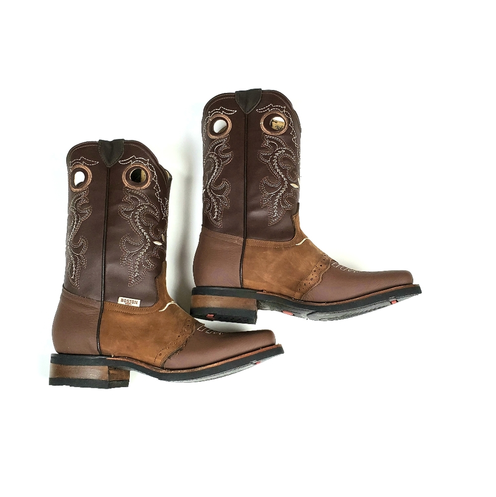 Boston Size 20.5 Brown Youth Cowboy Boots